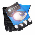 Carica l'immagine nel visualizzatore della galleria, Crazy Safety Bicycle gloves Blue Cycling gloves with reflective eyes