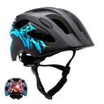 Carica l'immagine nel visualizzatore della galleria, Crazy Safety Bicycle helmet Black/blue / M (54-58cm) Graffiti Splash children's helmet with light