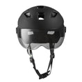 Carica l'immagine nel visualizzatore della galleria, Crazy Safety Bicycle helmet Matte black / M/L (55-61cm) OAK E-Bike bicycle helmet with UV visor, LED lights, reflective straps, and Fidlock buckle