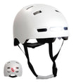 Carica l'immagine nel visualizzatore della galleria, Crazy Safety Bicycle helmet Matte white / M (54-57cm) Vertigo urban bicycle helmet with front and rear lights
