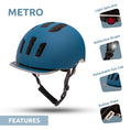 Carica l'immagine nel visualizzatore della galleria, Crazy Safety Bicycle helmet METRO urban bicycle helmet with light
