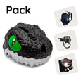 Carica l'immagine nel visualizzatore della galleria, Crazy Safety Bicycle helmet Product bundle: Black dragon bike helmet, dragon backpack, cycling gloves, and dragon ring bell for children