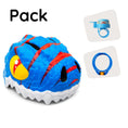 Carica l'immagine nel visualizzatore della galleria, Crazy Safety Bicycle helmet Product bundle: Blue Dino bike Helmet, Lock, and Dinosaur bell for Children