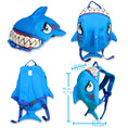 Carica l'immagine nel visualizzatore della galleria, Crazy Safety Bicycle helmet Product bundle: Blue shark bicycle helmet, backpack, cycling gloves & bell for children