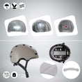 Carica l'immagine nel visualizzatore della galleria, Crazy Safety Bicycle helmet Vertigo urban bicycle helmet with front and rear lights