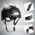 Carica l'immagine nel visualizzatore della galleria, Crazy Safety Bicycle helmet Vertigo urban bicycle helmet with front and rear lights