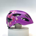 Carica e riproduci il video nel visualizzatore della galleria, Purple Heart Crazy Safety Kids’ Bicycle Helmet Featuring a Powerful Rechargeable Rear Light, Perfect for Children Aged 6 to 12 Years