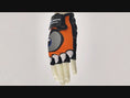 Carica e riproduci il video nel visualizzatore della galleria, Orange Comfortable and Stylish Bicycle Gloves for Kids with Reflective Eye Design, Offering Safety and Fun on Every Ride
