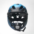 Carica e riproduci il video nel visualizzatore della galleria, Blue Crazy Safety Full-Face Bicycle Helmet with Integrated Chin Guard, Offering Maximum Protection for Active Kids Aged 6 to 12 Years