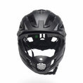 Carica e riproduci il video nel visualizzatore della galleria, Black Crazy Safety Full-Face Bicycle Helmet with Integrated Chin Guard, Offering Maximum Protection for Active Kids Aged 6 to 12 Years