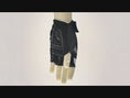 Carica e riproduci il video nel visualizzatore della galleria, Black Comfortable and Stylish Bicycle Gloves for Kids with Reflective Eye Design, Offering Safety and Fun on Every Ride