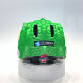 Carica e riproduci il video nel visualizzatore della galleria, Green Crocodile Bicycle Helmet for Children, Combining Fun, Comfort, and Reliable Safety – Crazy Safety