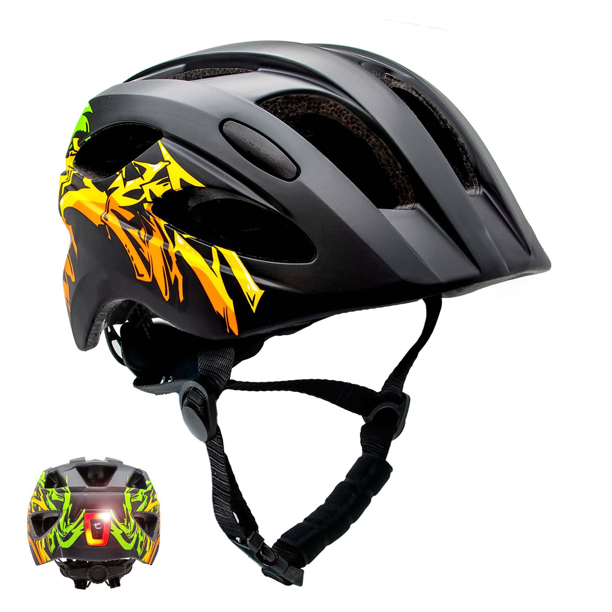  Casco per bambini Graffiti Splash con luce