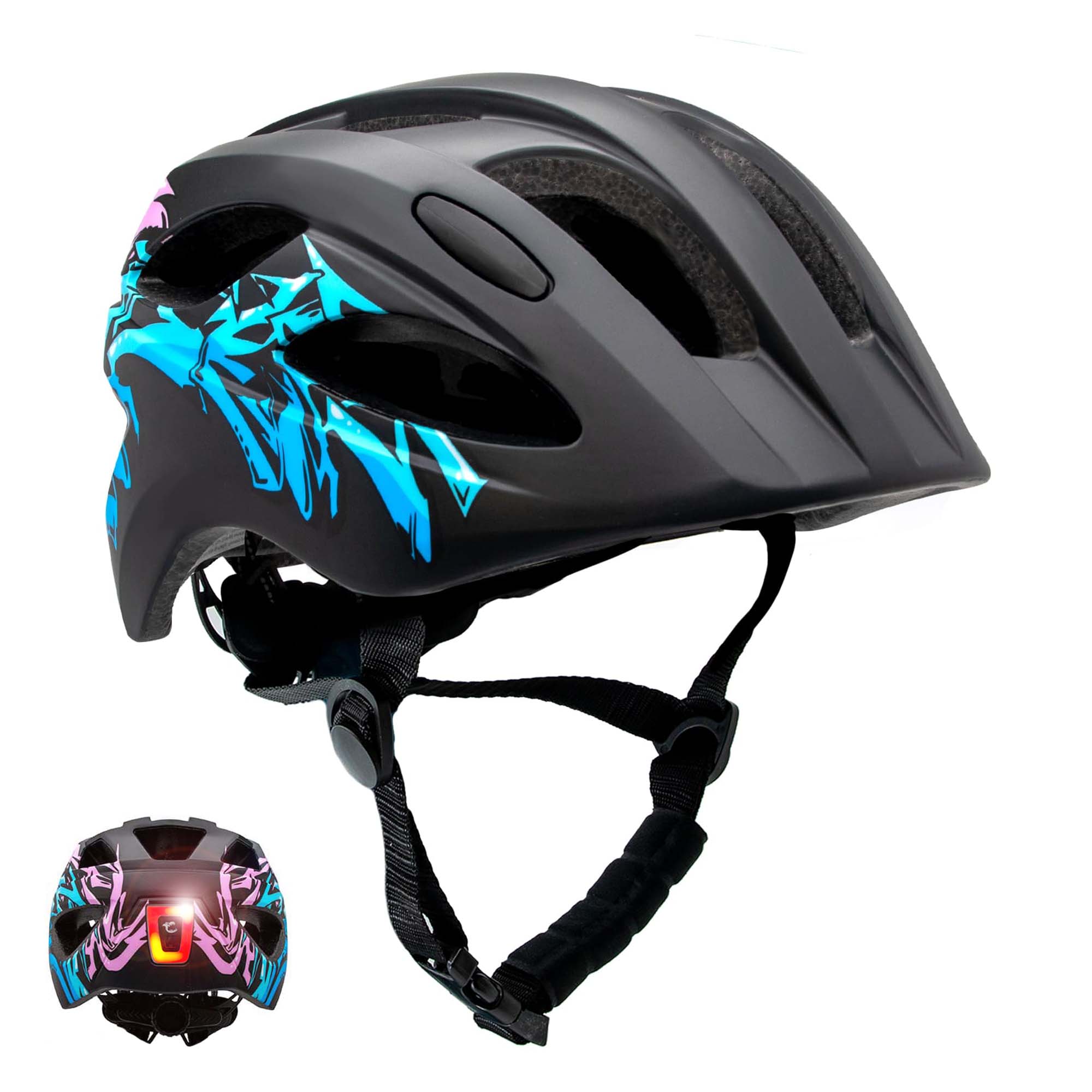  Casco per bambini Graffiti Splash con luce