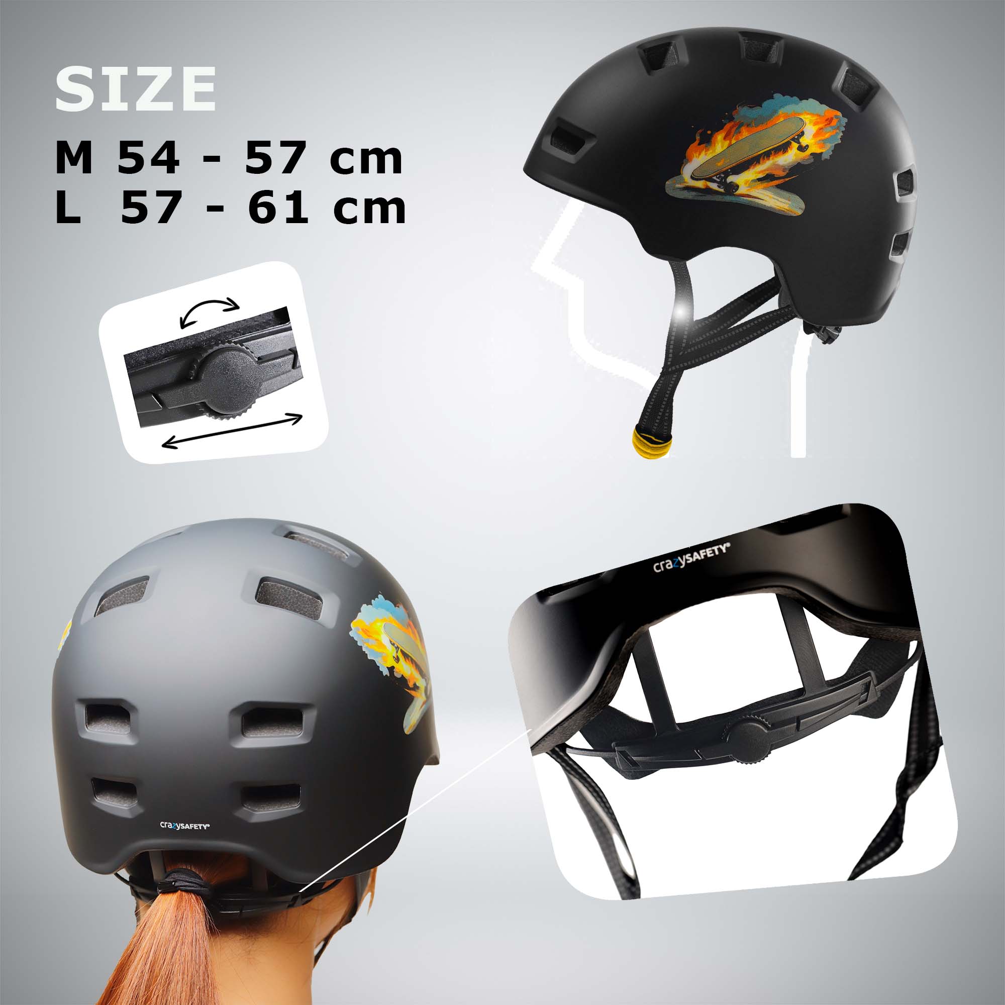 Casco da skater RAMPAGE - Urbano