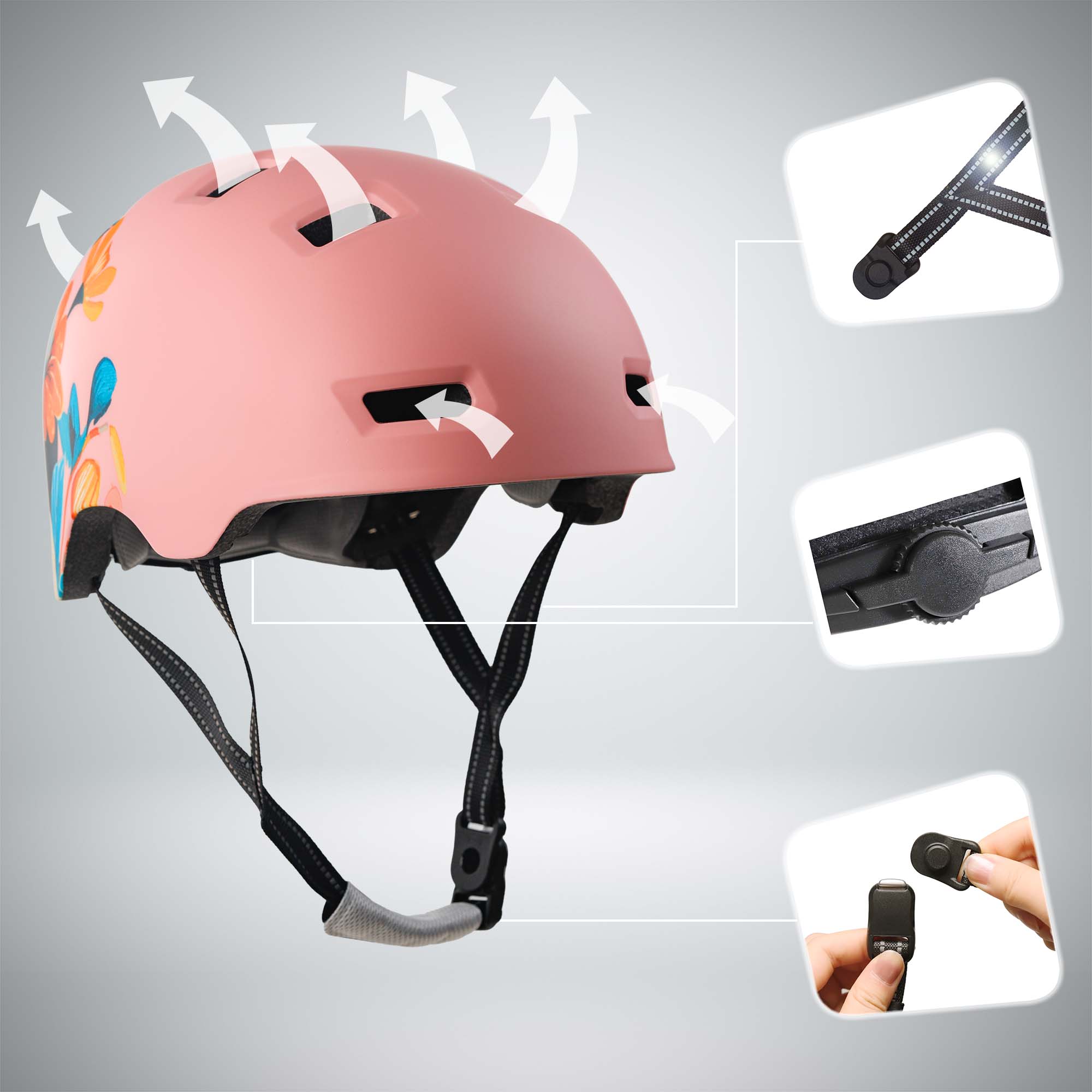 Casco da bicicletta per skater RAMPAGE - Belle