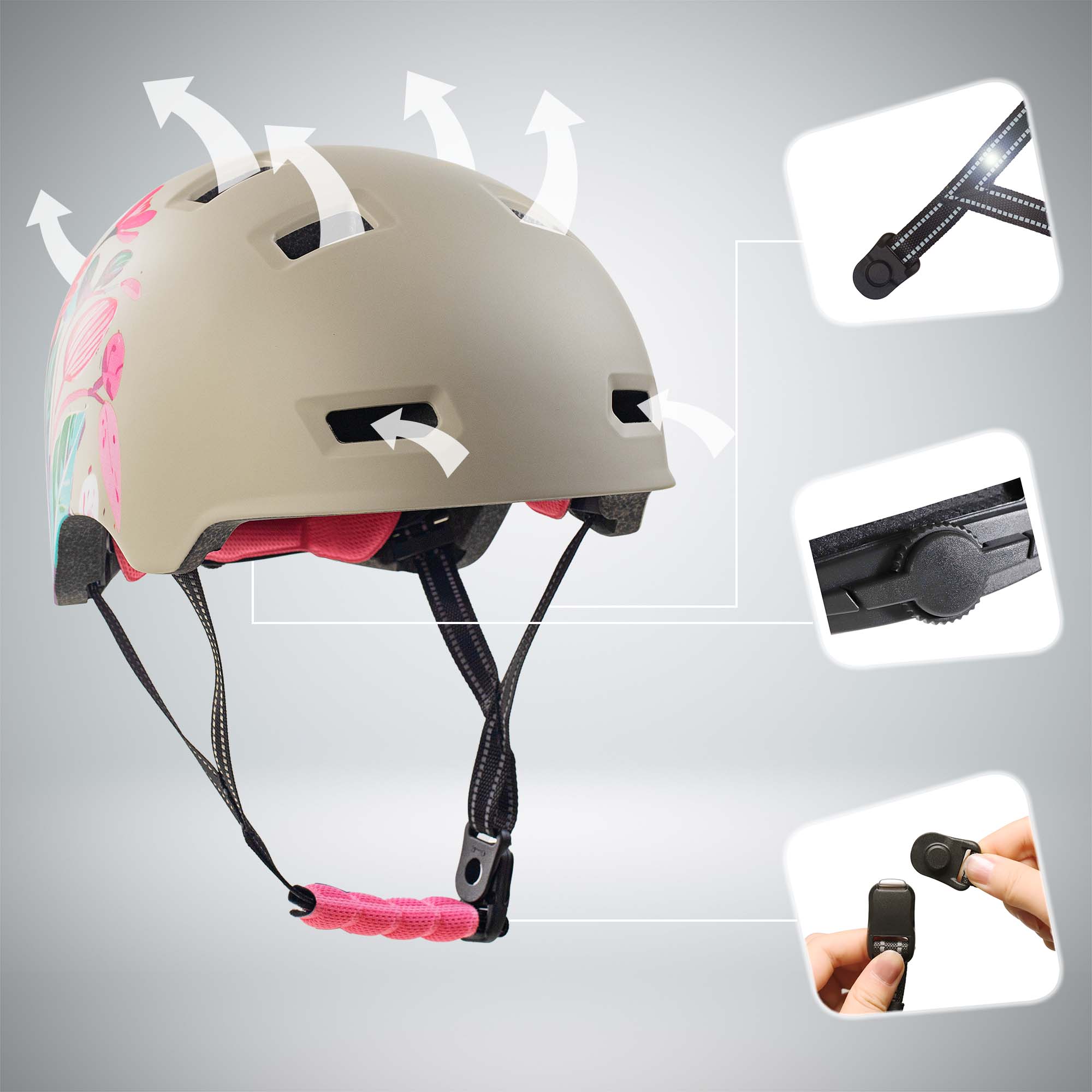 Casco da bicicletta per skater RAMPAGE - Belle