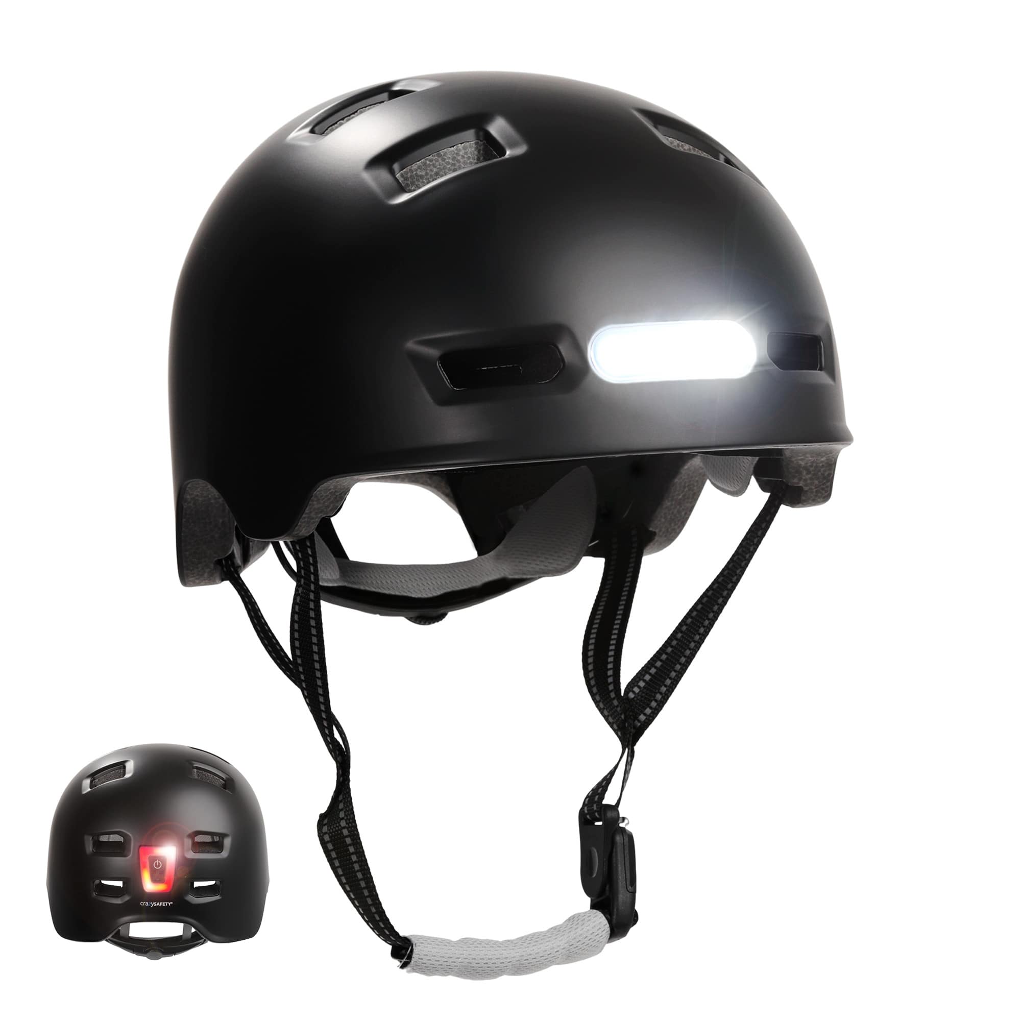 Casco da bicicletta urbano Vertigo con luci anteriori e posteriori