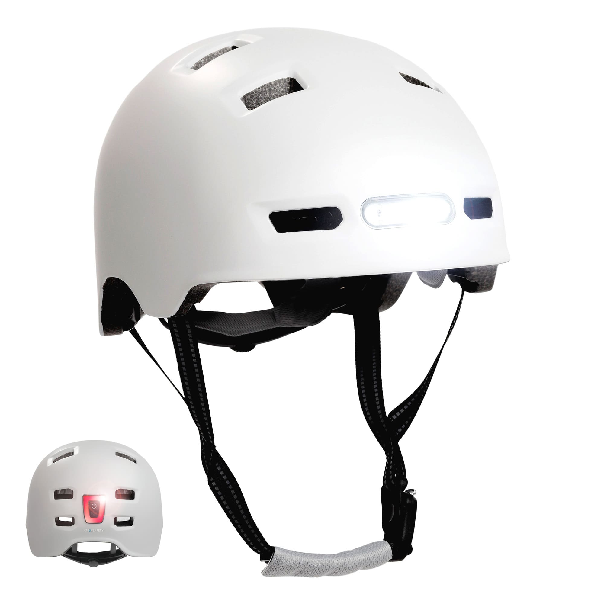 Casco da bicicletta urbano Vertigo con luci anteriori e posteriori