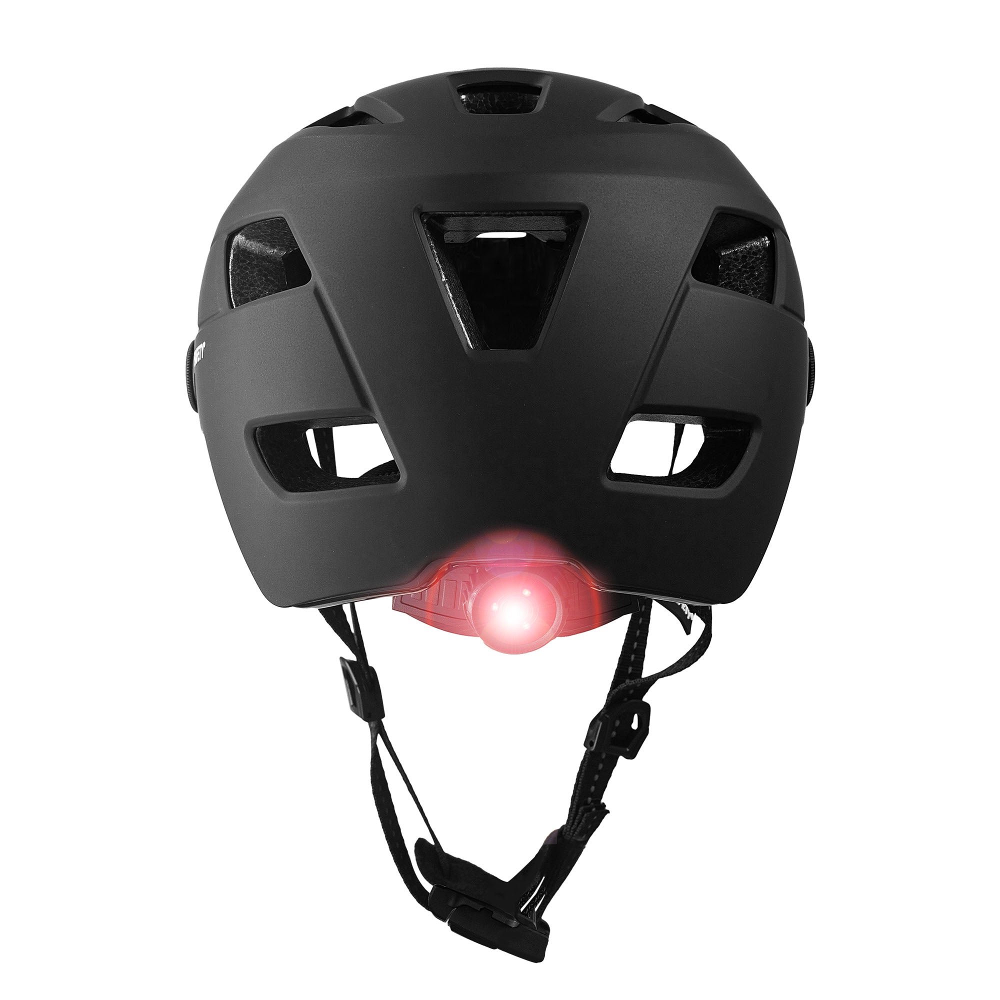 Casco per bicicletta OAK E-Bike con visiera UV, luci LED, cinghie riflettenti e fibbia Fidlock