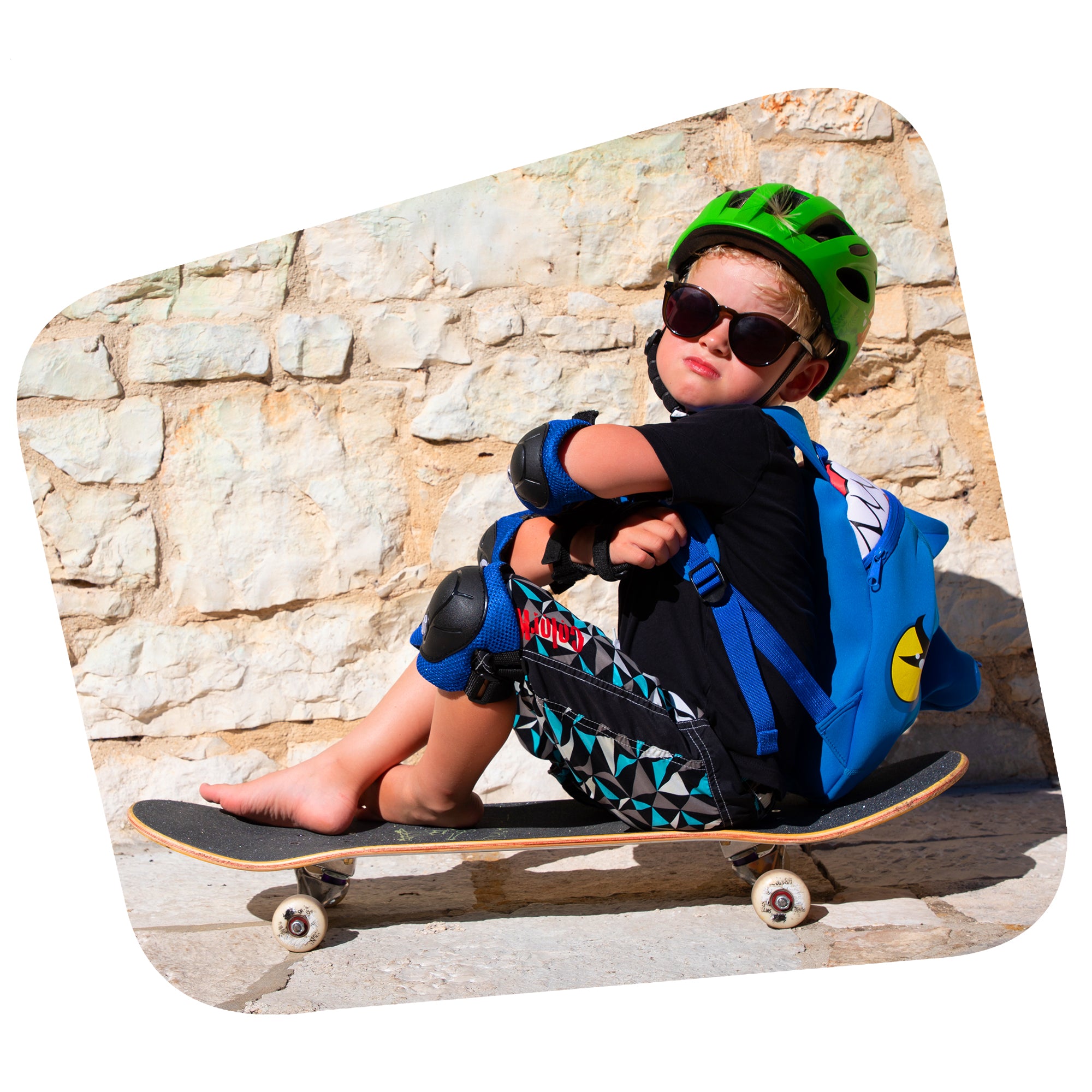  Casco per bambini Heartbeat Stripes con luce 