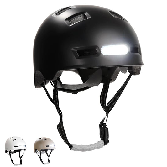 Casco da bicicletta urbano Vertigo con luci anteriori e posteriori