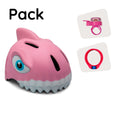 Carica l'immagine nel visualizzatore della galleria, Product bundle: Pink Shark Bicycle Helmet, lock and shark Bell for Children
