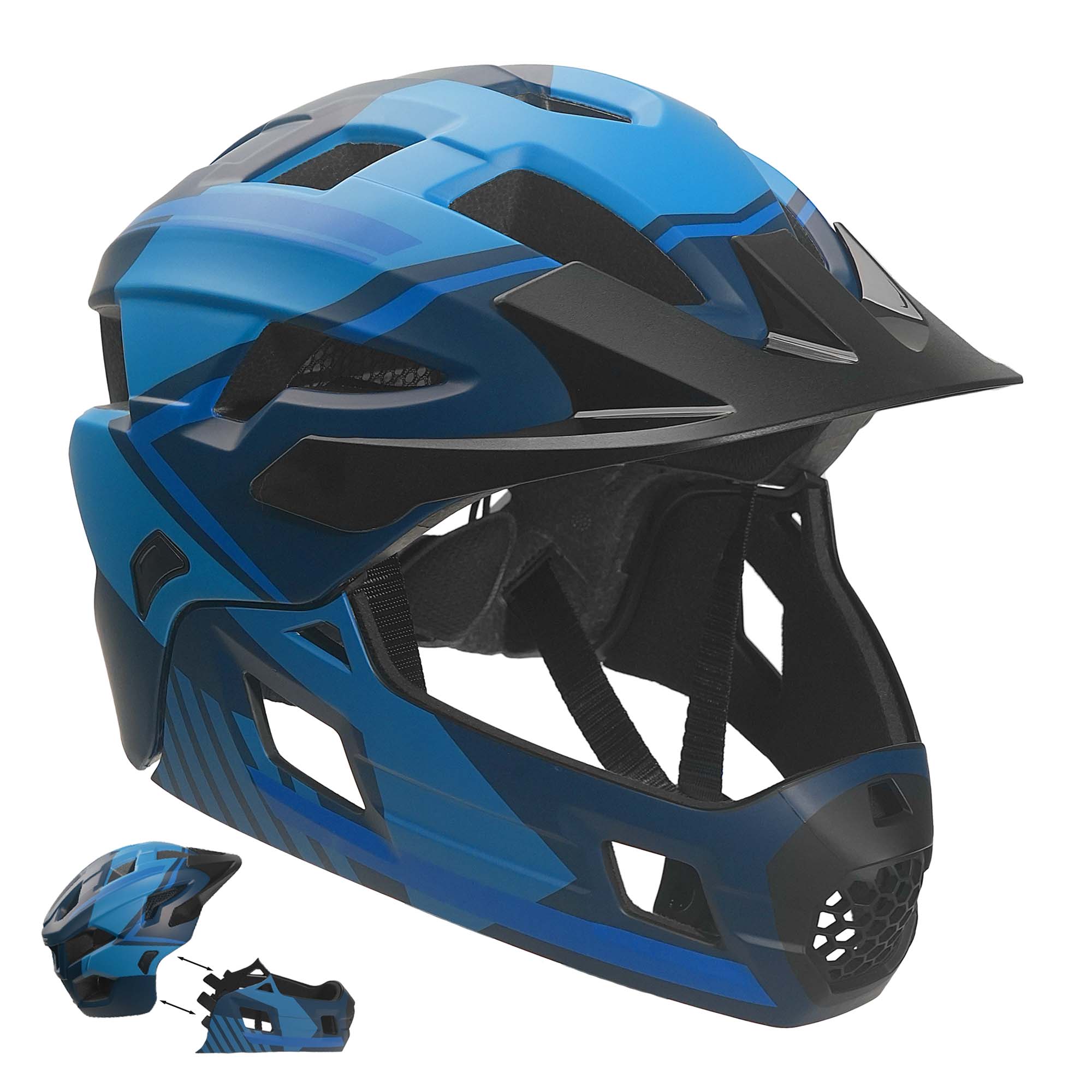 Crazy Safety Bicycle helmet Blue / M (54-57cm) TITAN fullface bicycle helmet