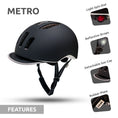 Carica l'immagine nel visualizzatore della galleria, Crazy Safety Bicycle helmet METRO urban bicycle helmet with light
