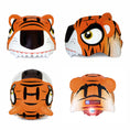 Carica l'immagine nel visualizzatore della galleria, Crazy Safety Bicycle helmet Product bundle: Orange Tiger Bicycle Helmet, Lock and Tiger Bell for Children
