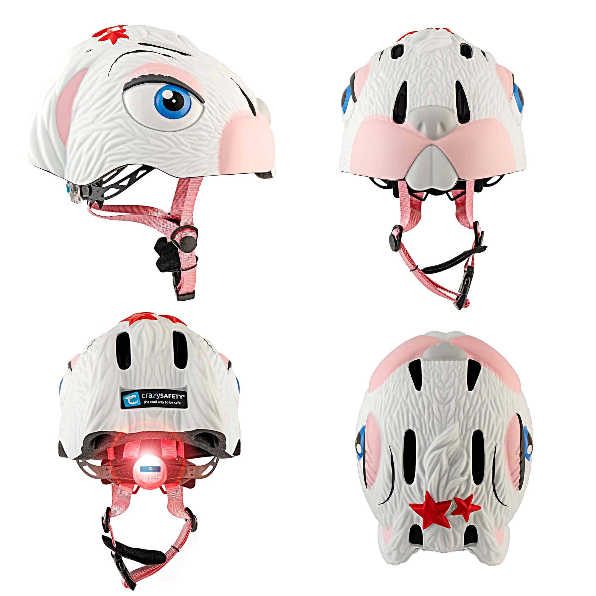 Crazy Safety Bicycle helmet White / S (49-55cm) Bunny bicycle helmet