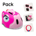 Carica l'immagine nel visualizzatore della galleria, Crazy Safety Product bundle: Pink pony bicycle helmet, protective gear, lock, and bicycle gloves for children
