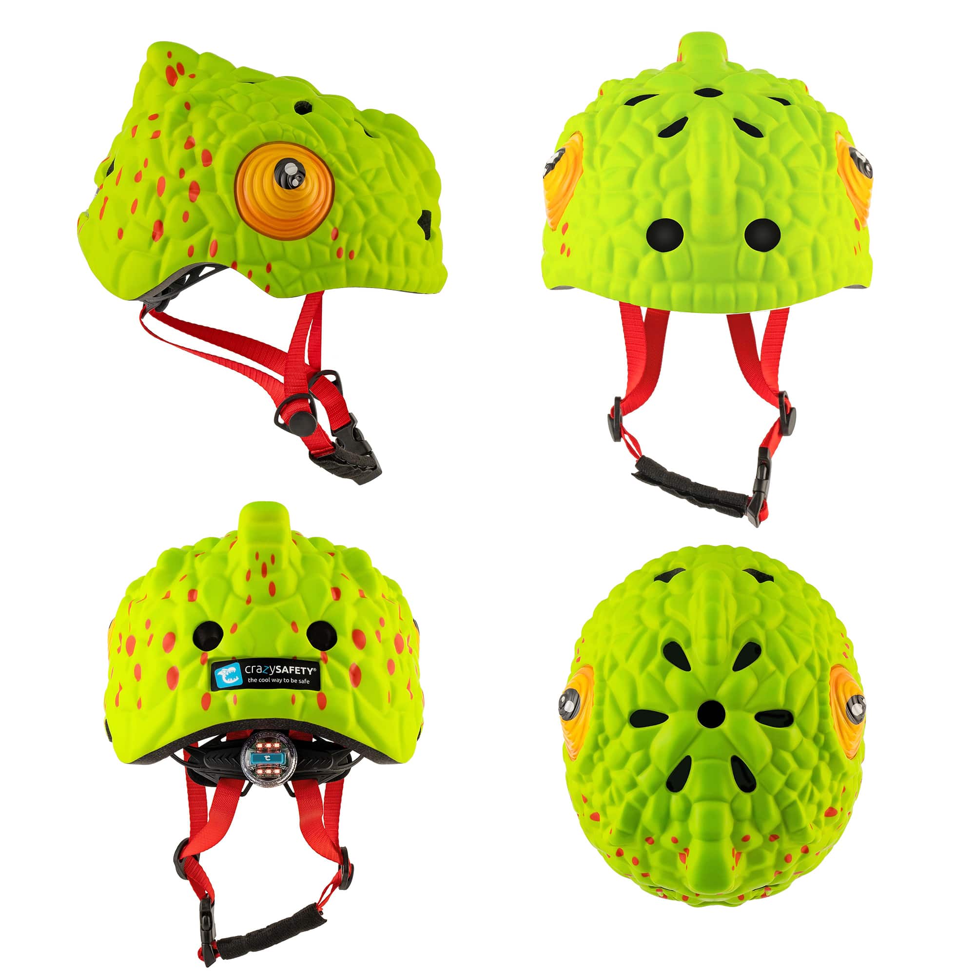 Green Chameleon Bicycle Helmet