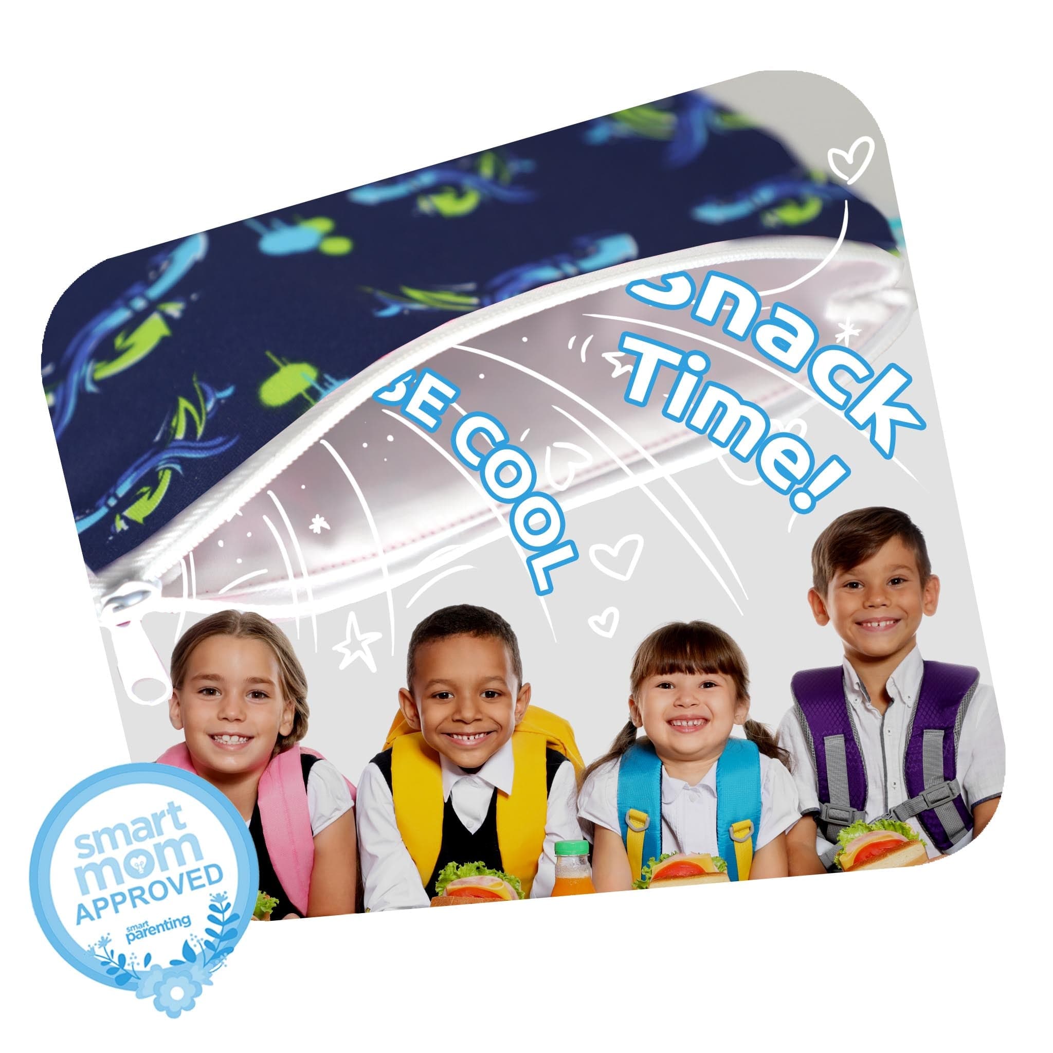 Reusable cool snack bags for kids
